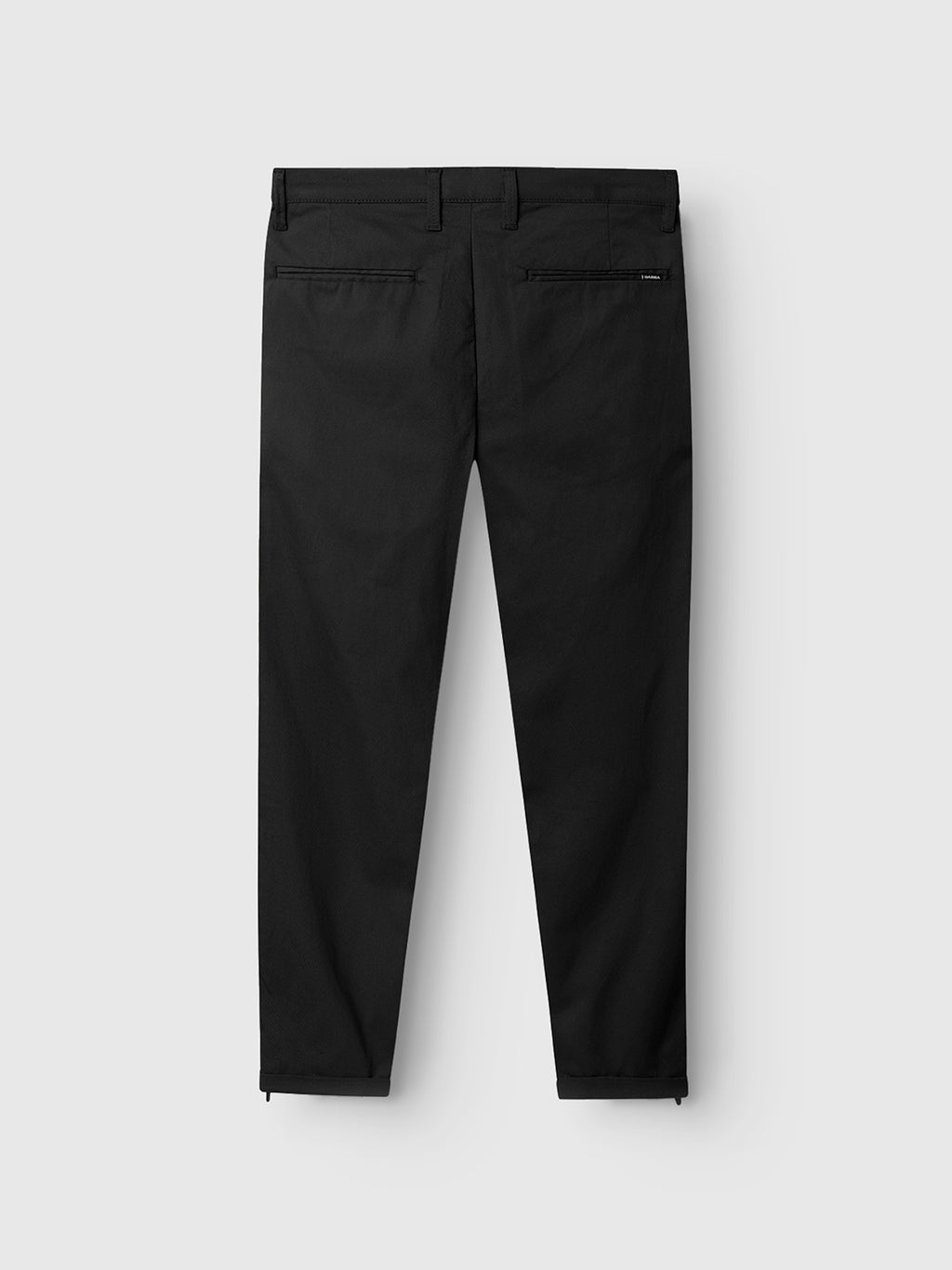 Gabba Pisa K3280 Dale Pants in black shown from the back, featuring two back pockets (one buttoned), belt loops, and a tapered fit, displayed against a plain light gray background.