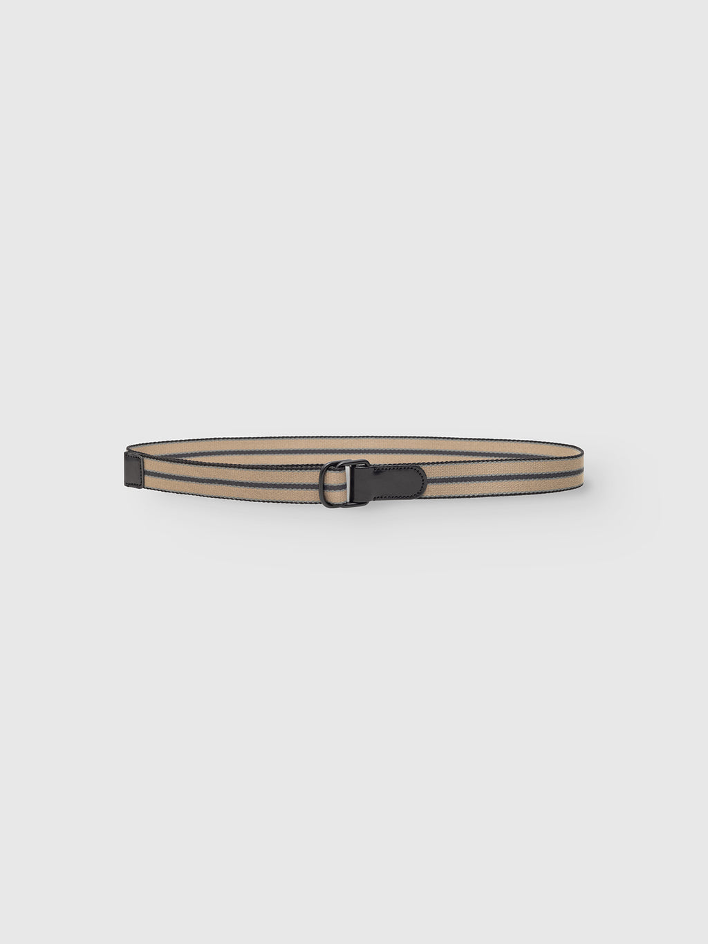 The Gabba GABstromboli Belt - Multi Stripe features a slim, modern design with durable webbing and a black buckle, displayed on a plain light gray background.