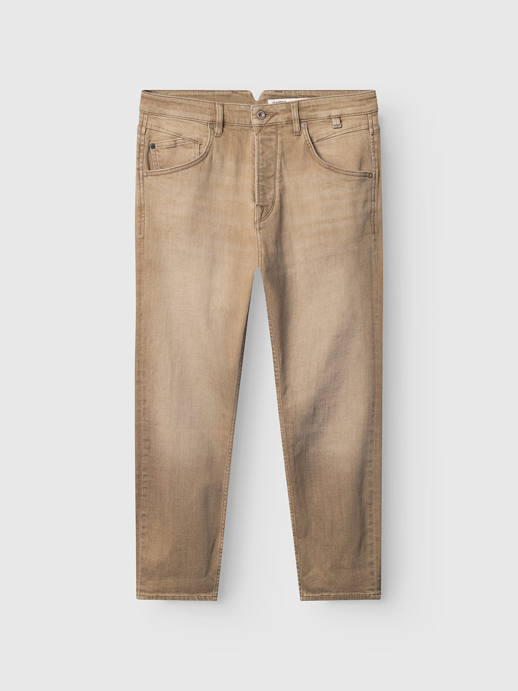 Gabba GABalex Earth - Sand: sand-toned, straight-leg denim jeans with button and zipper closure plus front and back pockets, shown on a plain white background.
