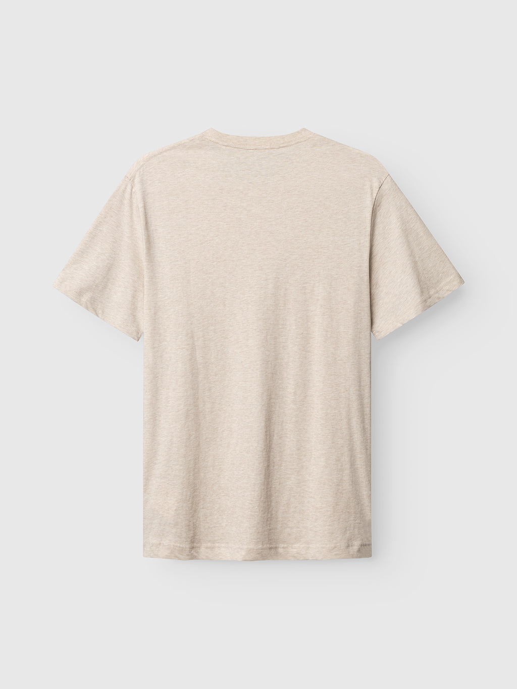 The Gabba GABdune Melange New SS T-Shirt in Sand Mel. is shown laid flat, back view, against a white background. It features a soft feel, classic crewneck design, and no visible logos or patterns.