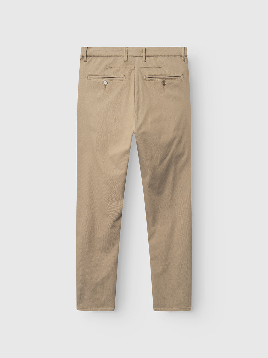 Gabba GABpaul K3280 Dale Chino in sand, shown from the back, features two buttoned welt pockets, French pockets, and waistband belt loops. Displayed against a plain white background.