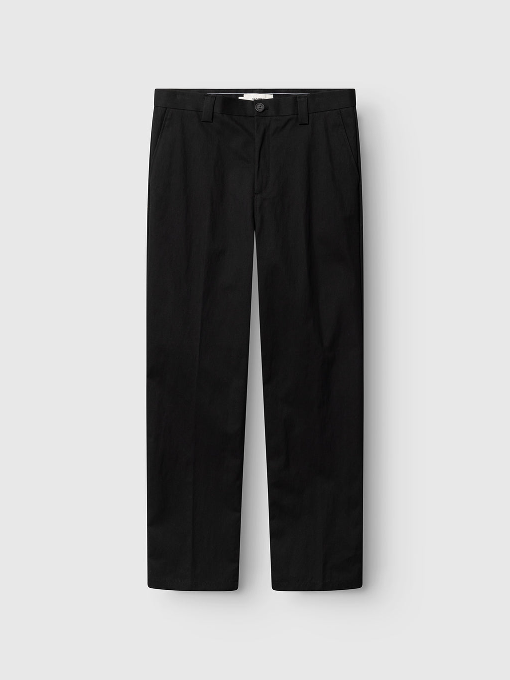 The Gabba GABdenver Fuggies Pant in black features a loose fit, workwear-inspired details, belt loops, front button and zip closure, and side pockets, shown against a plain light grey background.