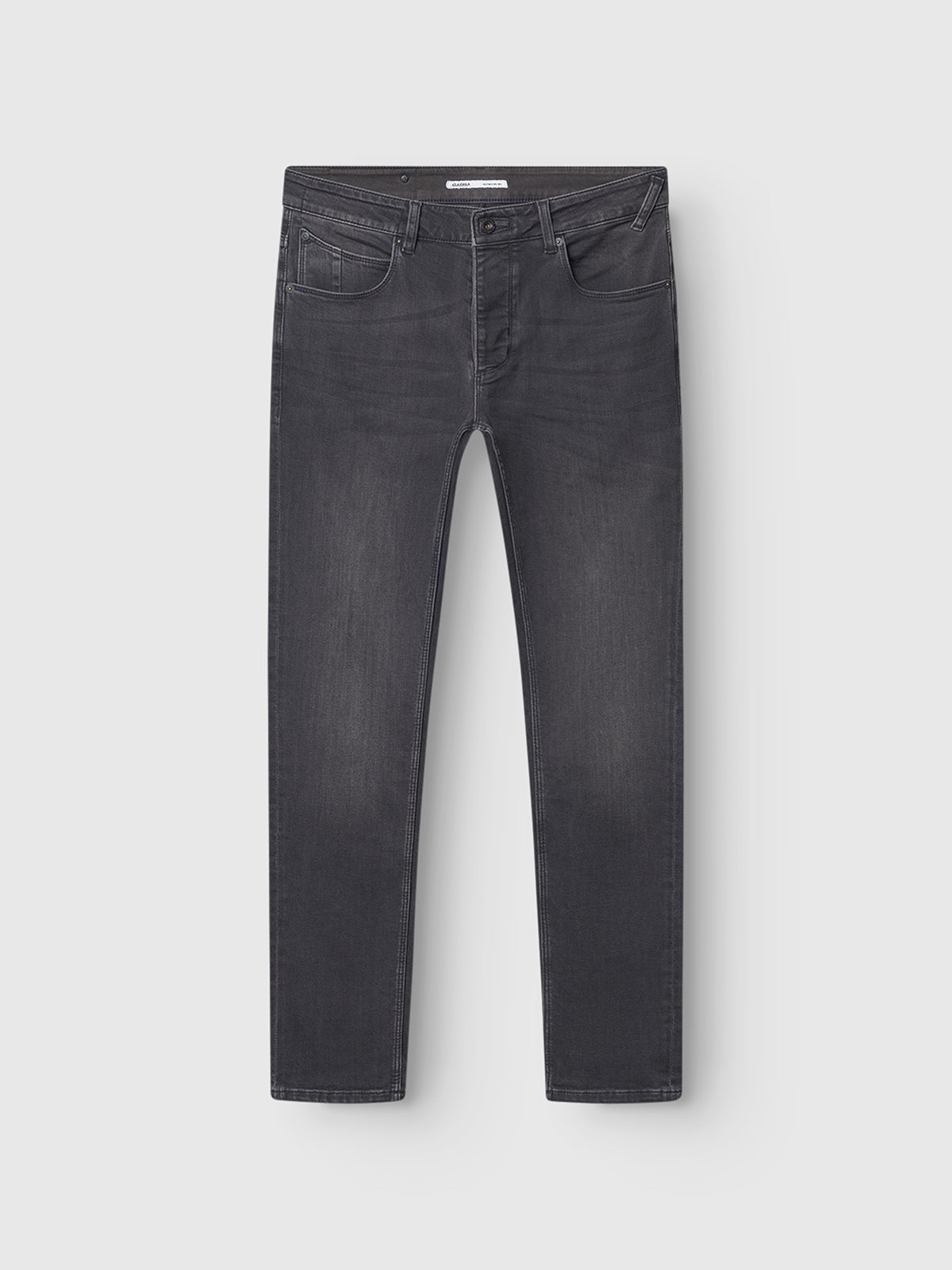 A pair of GABBA GABrey Thor Jeans in a denim wash, featuring a slim fit and classic five-pocket design, displayed flat against a light background for a contemporary take on timeless denim style.