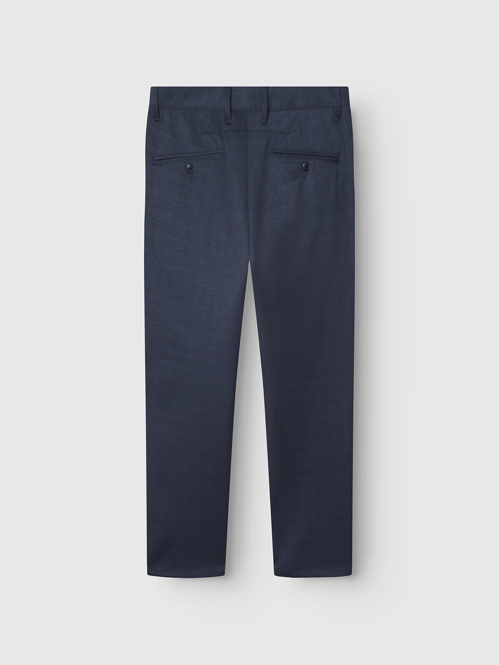 The Gabba GABpaul Nygo - Navy dress pants are shown from the back, featuring belt loops, two buttoned back pockets, and a straight-leg cut crafted from comfort stretch fabric for all-day ease. This versatile chino style delivers a polished look suitable for any occasion.