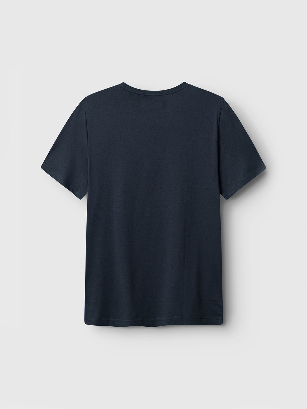 The Gabba GABdune Logo GOTS SS T-Shirt in Total Eclipse, a dark navy organic cotton short-sleeve tee, is displayed from the back against a light gray background.