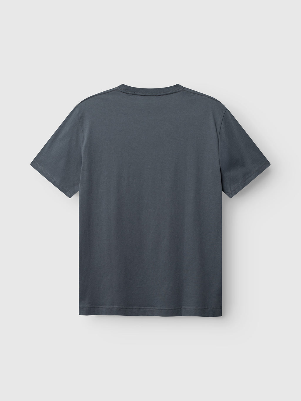 The Gabba GABdune Element GOTS SS T-Shirt in Turbulence Blue is shown laid flat, back side facing up, against a light gray background.