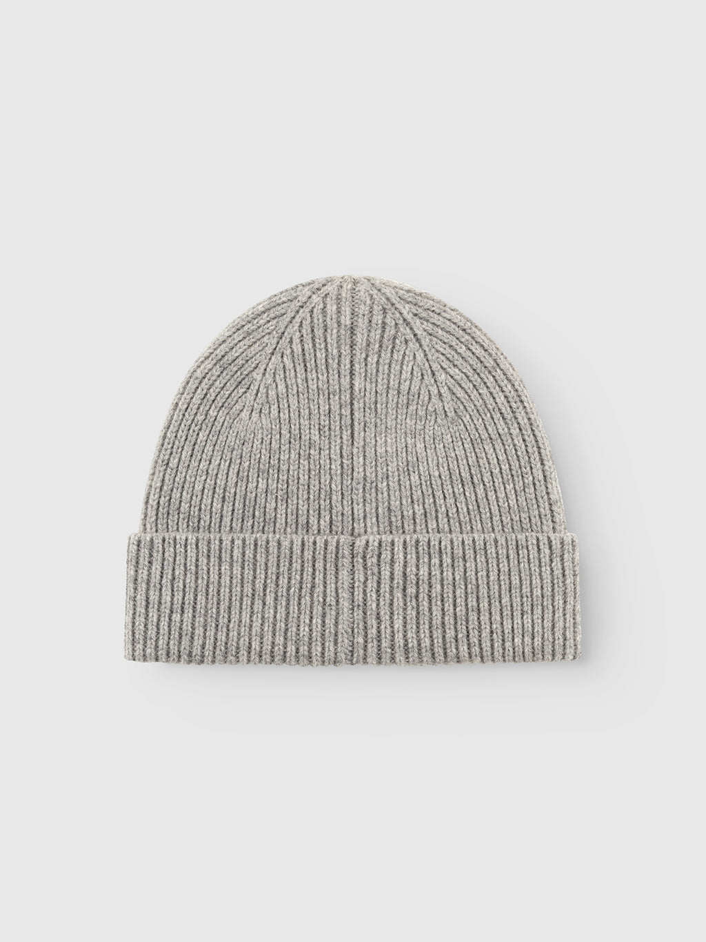 The Gabba GABeast Flash Beanie in Grey Mel, featuring a rib-knit design and folded brim, is showcased on a plain light background—making it the ideal winter accessory.