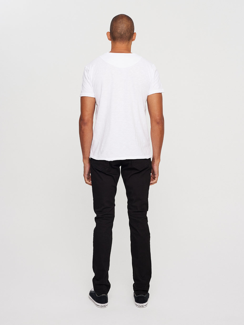 Konrad Straight Slub Tee - White